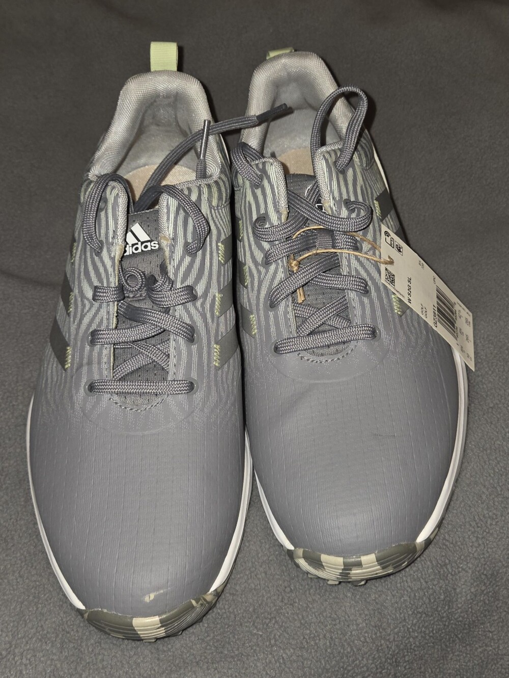 Adidas Women's S2G Spikeless Golf Shoes Silver/Pulse Lime Size 10 - NIB